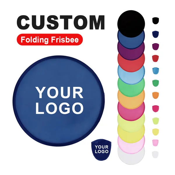 Frisbee-Handfächer personalisiert, Nylon rund, Taschenhülle