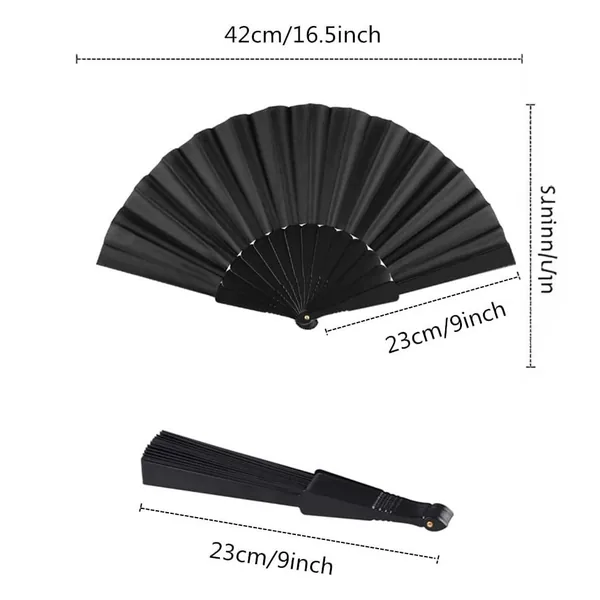 Kunststoff-Handfächer personalisiert 23 cm, 12 Unifarben, Standarddesign 6
