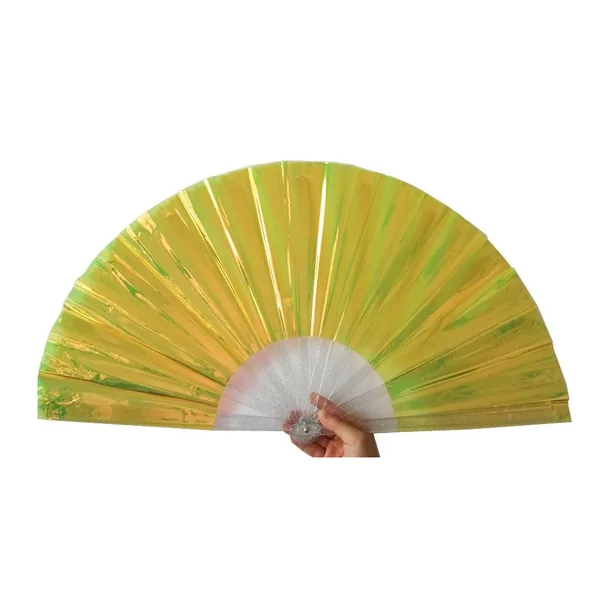 PVC-Handfächer personalisiert 33 cm, Perlflieder, Glitzer, Design 2