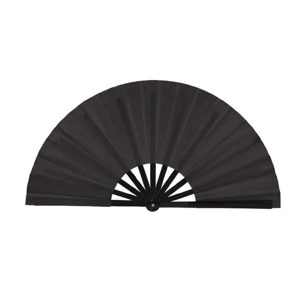 Unifarbener Handfächer personalisiert 33 cm, schwarz